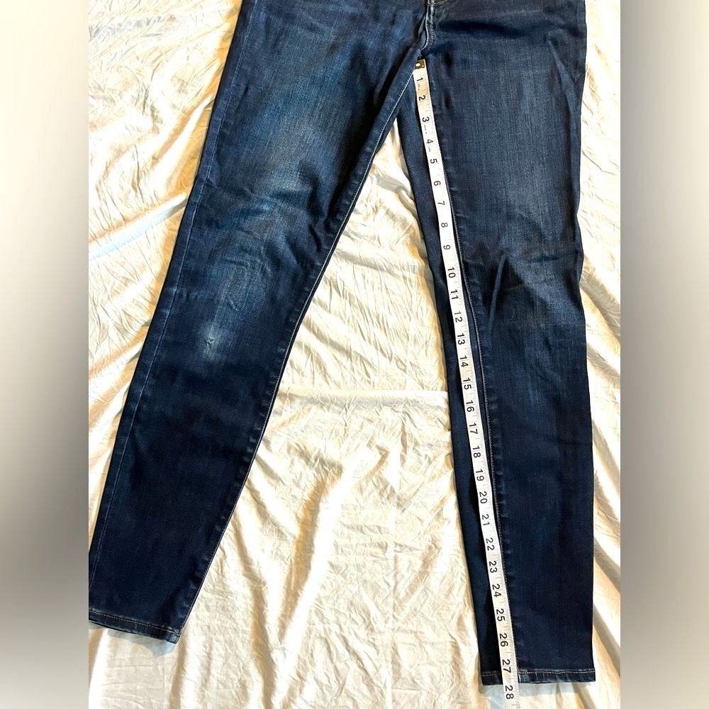 Madewell Women's Dark Blue 9 inch High Rise Skinny Jeans Waist 25 - Picture 8 of 12